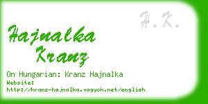 hajnalka kranz business card